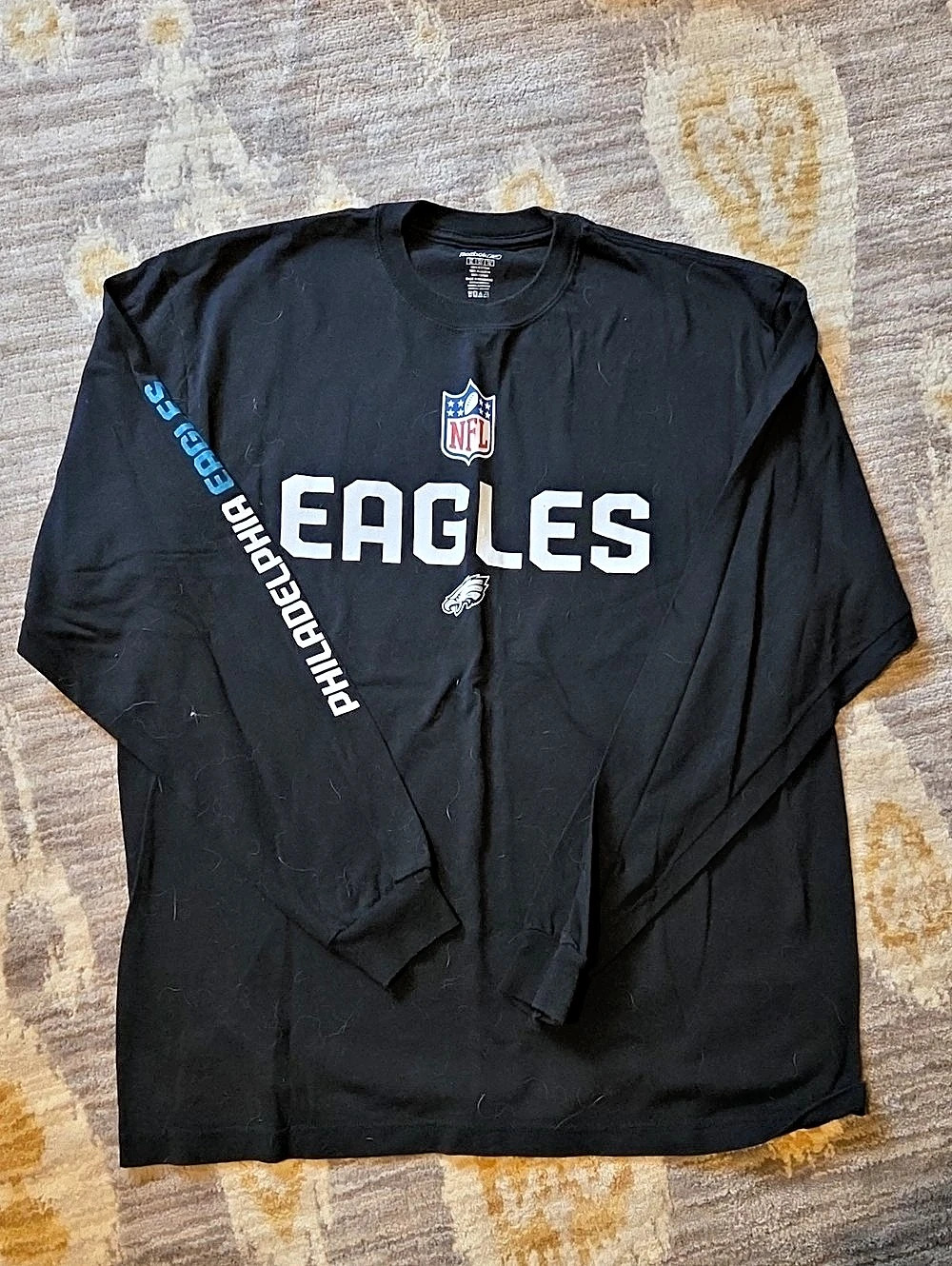 Reebok Eagles NFL Long Sleeve Tee Black XL